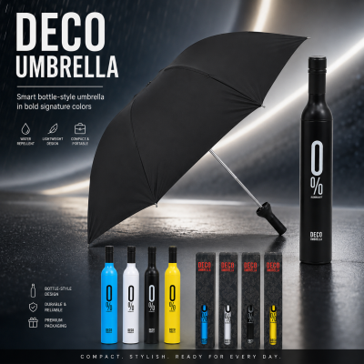 Wine Bottle Shaped Folding Umbrella